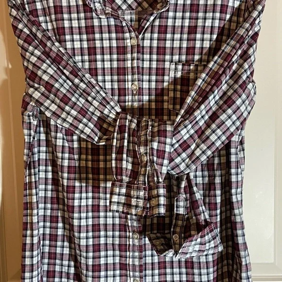MOSSIMO Juniors Sz-XXL Button-up Top, Plaid-Not Flannel-Very Stretchy-Fitted Cut - Picture 13 of 13